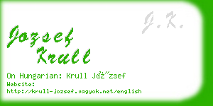 jozsef krull business card